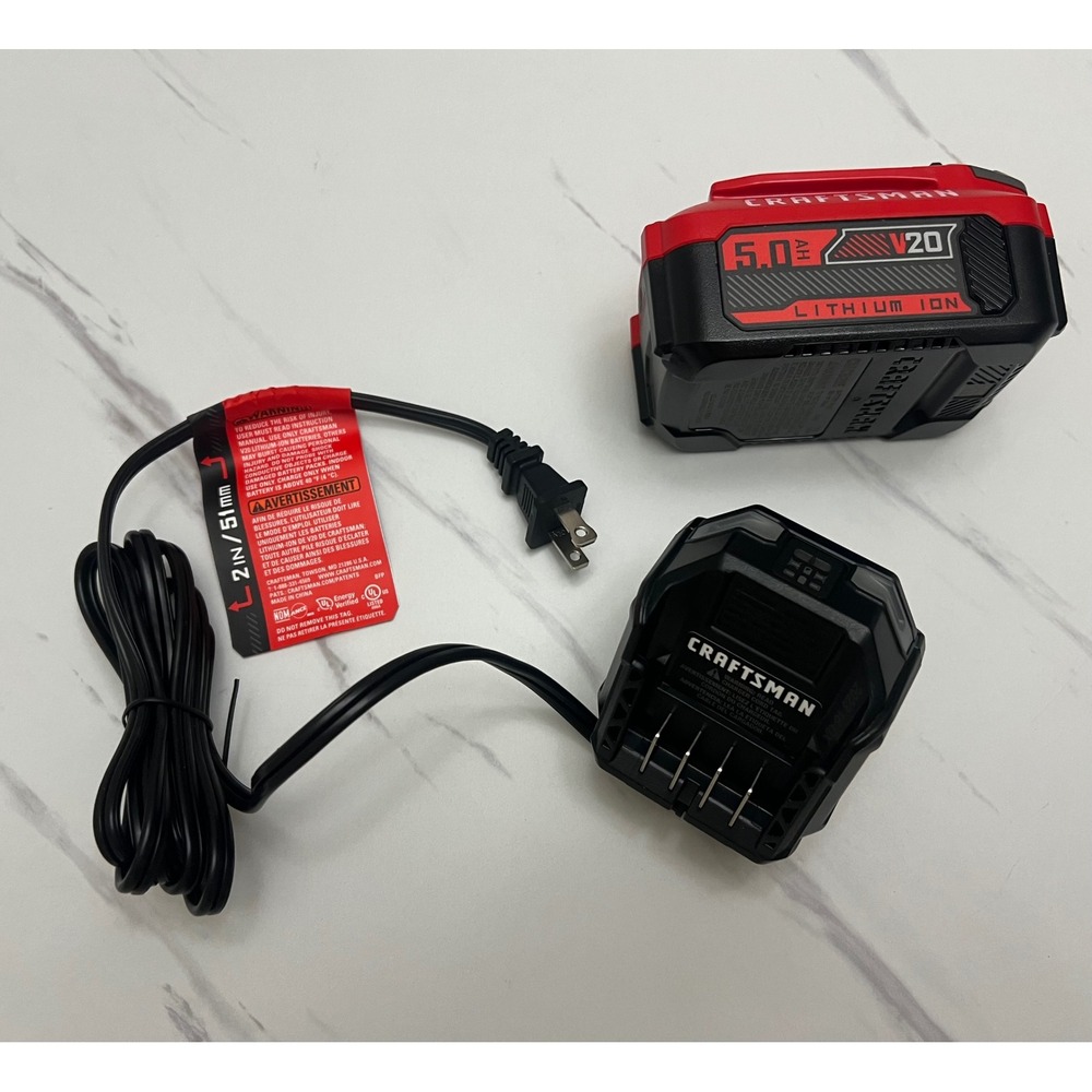 Craftsman V20 20V 5.0Ah Lithium Ion‎ Battery CMCB205 and Charger CMCB101 Set